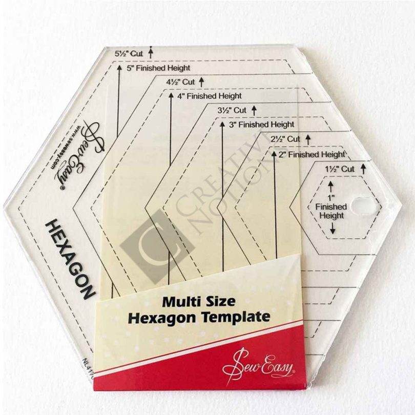 Sew Easy Hexagon Template for Hexagon Quilt Pattern