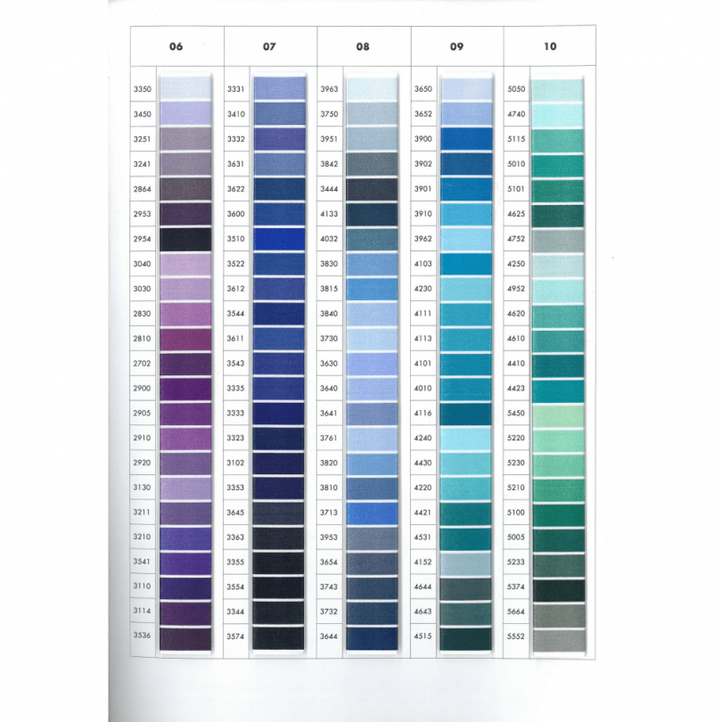 Isacord Color Chart | Isacord embroidery thread conversion chart