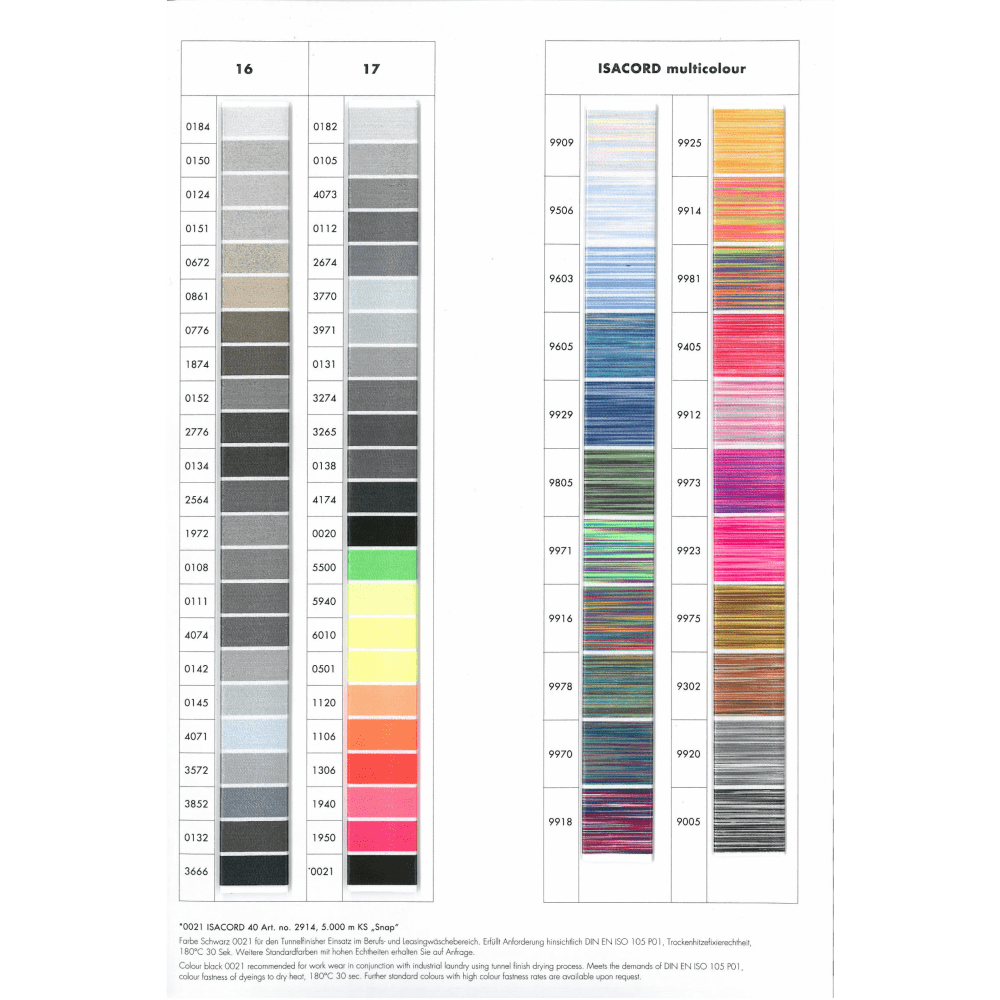 Isacord Embroidery Thread Color Chart Pdf