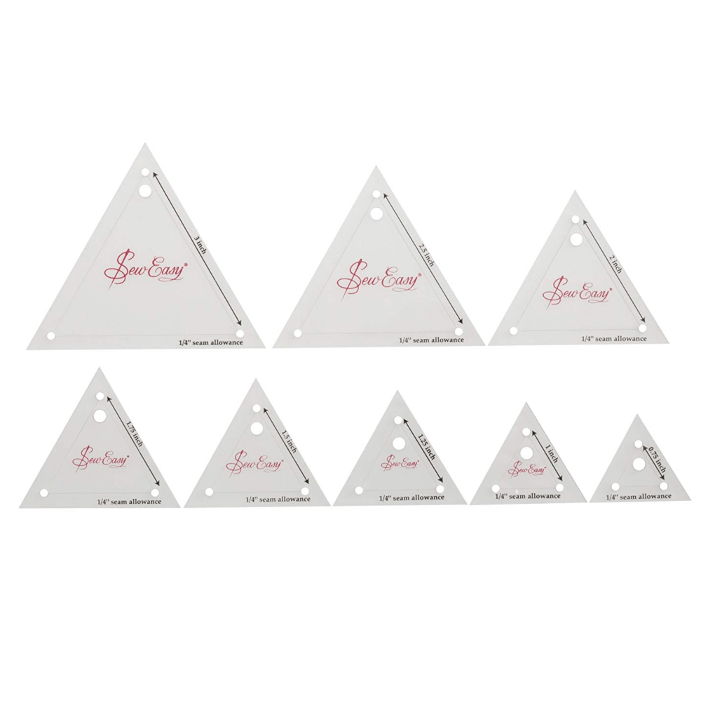 Triangle Quilt Template 8 pcs Sew Easy Mini Acrylic Quilting Template Set